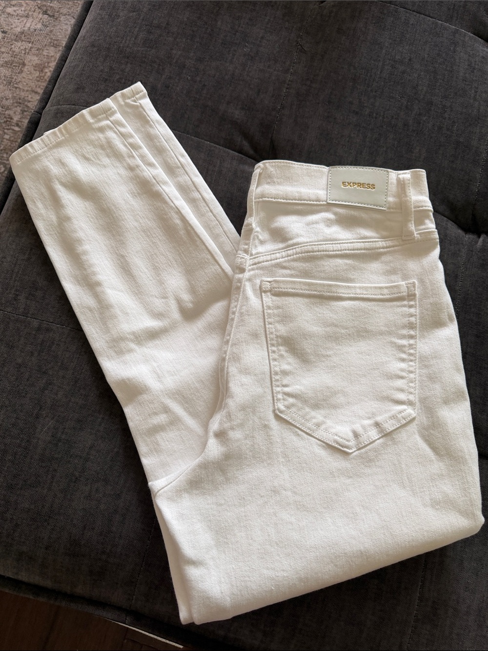 Express White Slim High-Rise Jeans